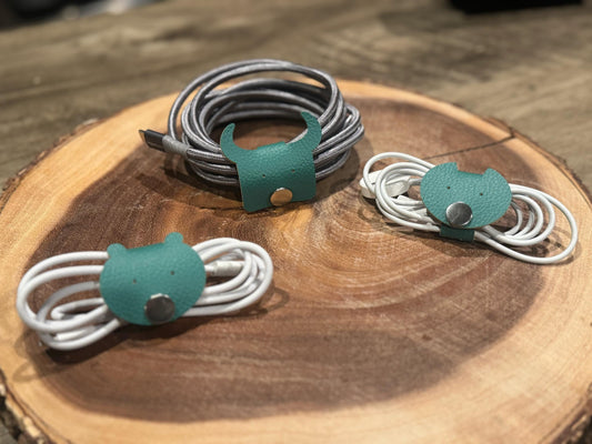 Leather Animal-Shaped Charging Cord Keepers – Fun and Functional Organization